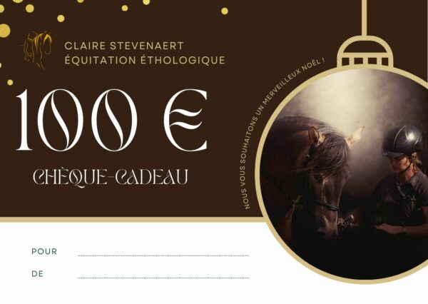 Chèque cadeau Equi-Claire d'une valeur de 100€